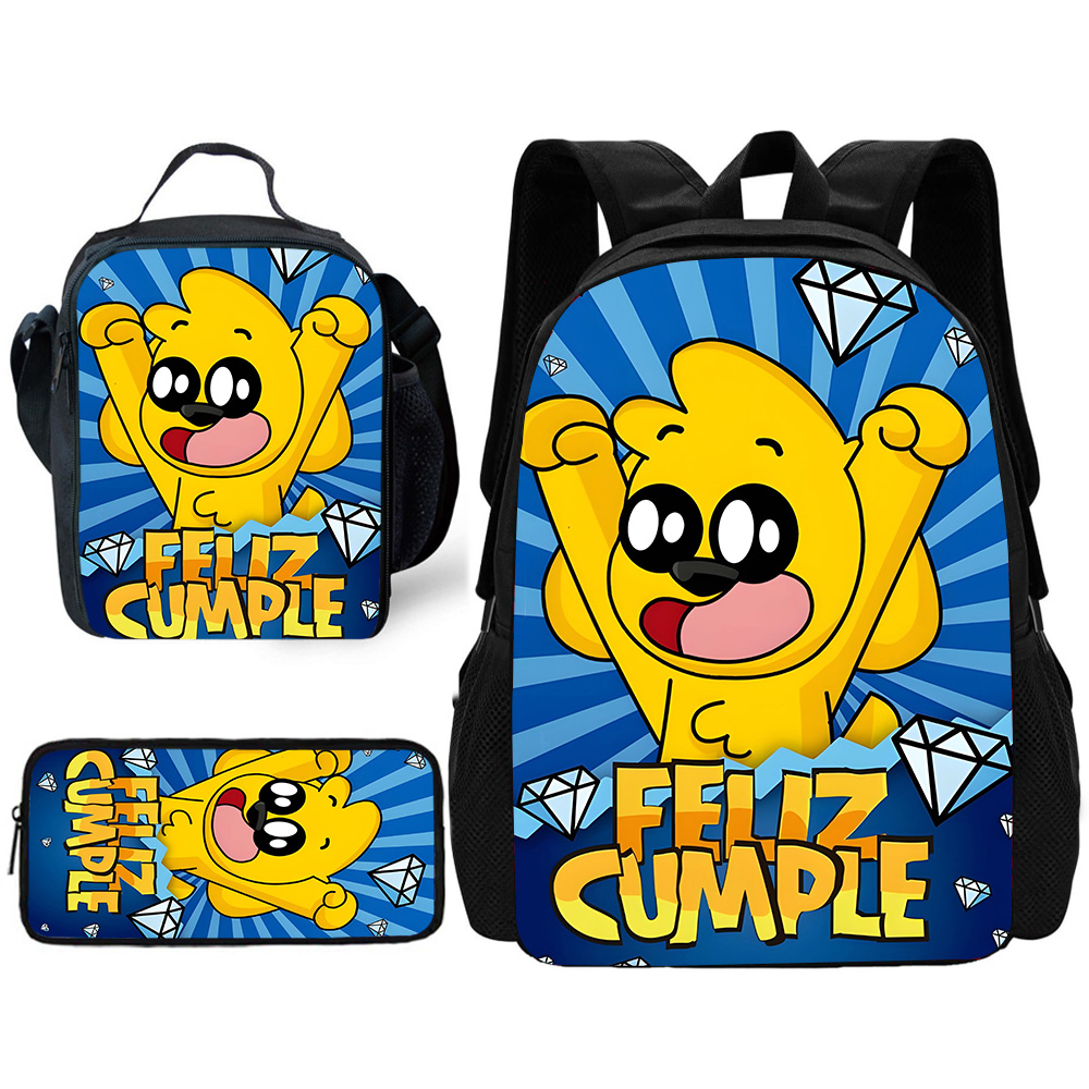 Canvas Backpack Casual - Criança casual mikecracks dos desenhos animados