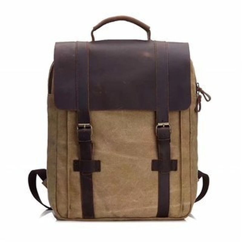 Canvas Backpack Casual - Mochila de lona retrô masculina casual