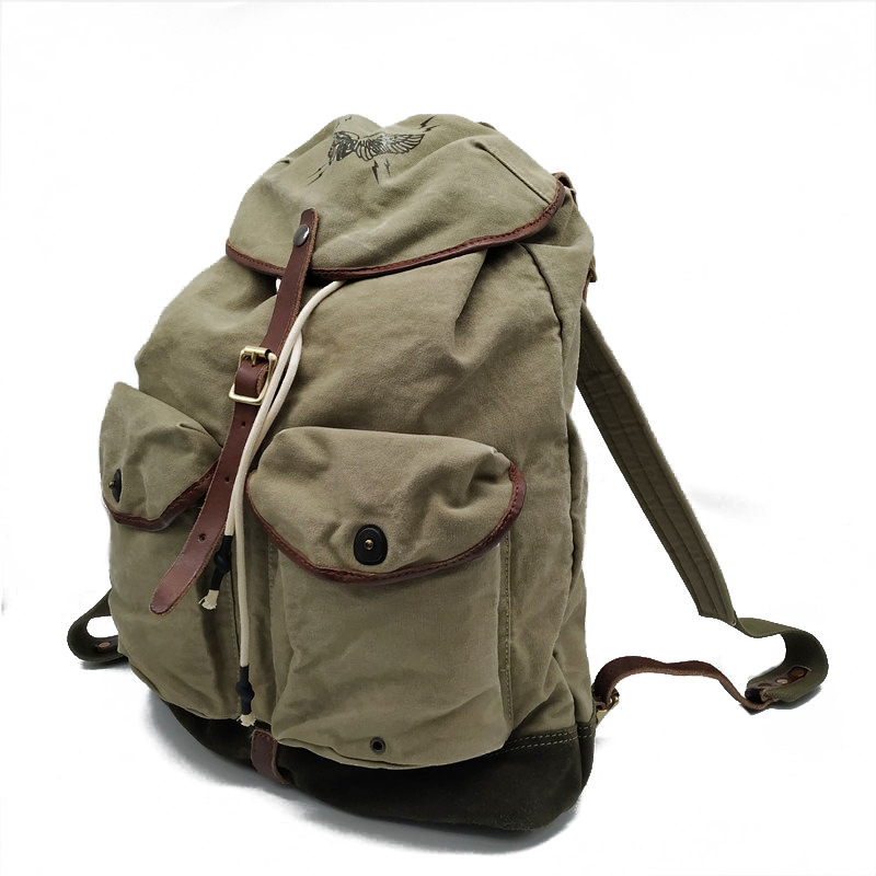 Canvas Backpack Casual - Mochila de Escalada ao Ar Livre