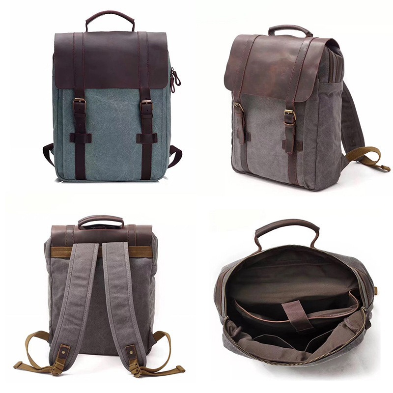 Mochila de lona retrô masculin - Canvas Backpack Casual avaliação e preço