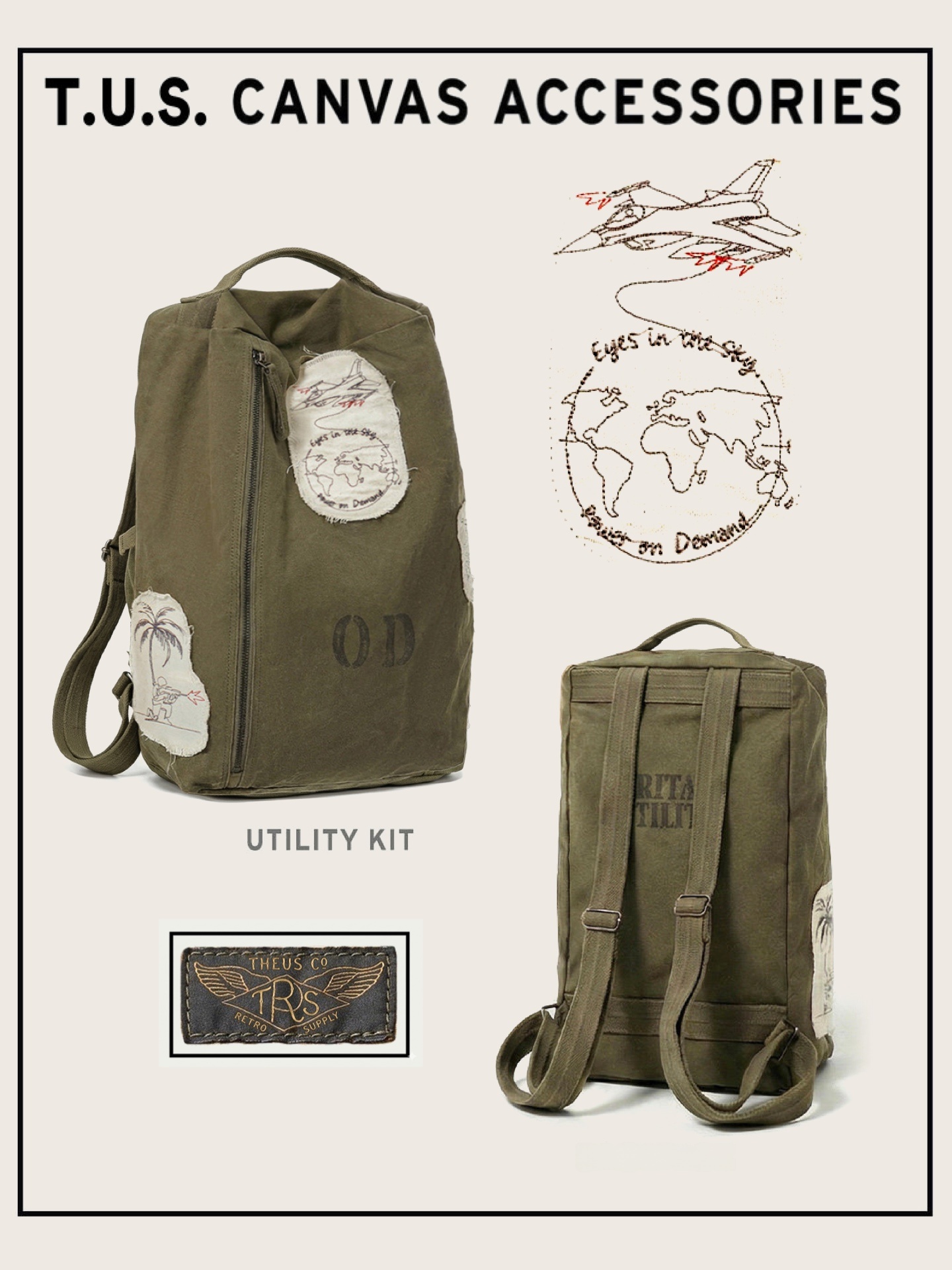 Mochila Esportiva Retrô de Lon - Canvas Backpack Casual avaliação e preço
