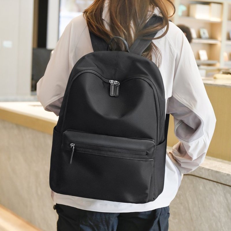 Mochila Casual Preta de Grande - Canvas Backpack Casual avaliação e preço